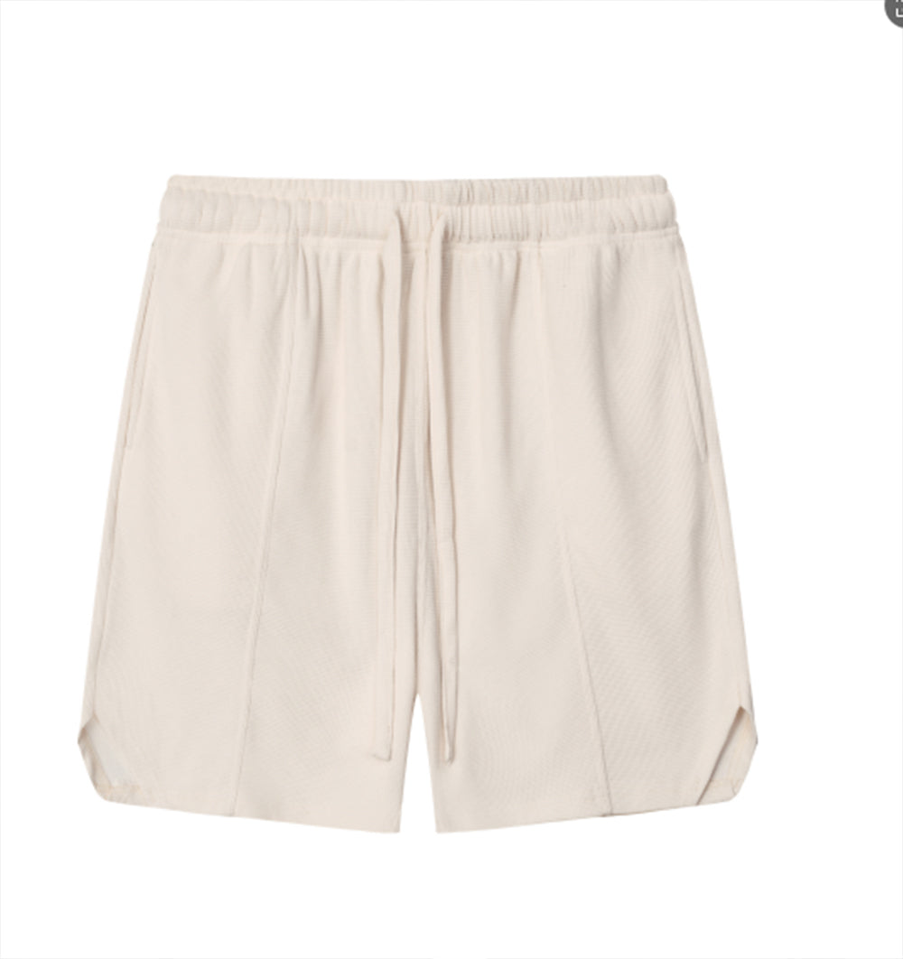 Multiple Processes to Choose From Plain Shorts for Printing Diamond Patterned Waffle Style Casual Flared Shorts Plain Oversized