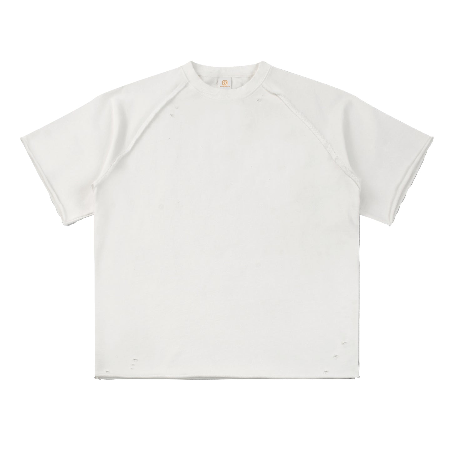 Ralgan Sleeve T-shirt Heavyweight 100% Cotton Broken Design Custom Patchwork High Quality Summer Heat Transfers for T-shirts