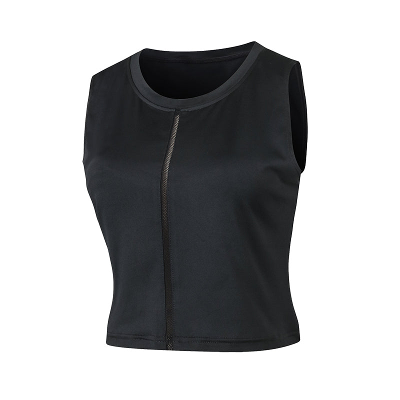 Women's Fitness Round neck Shirt Quick Drying Stretchy and Form Fitting Vest Sleeveless t Shirt for High Quality Vintage Design