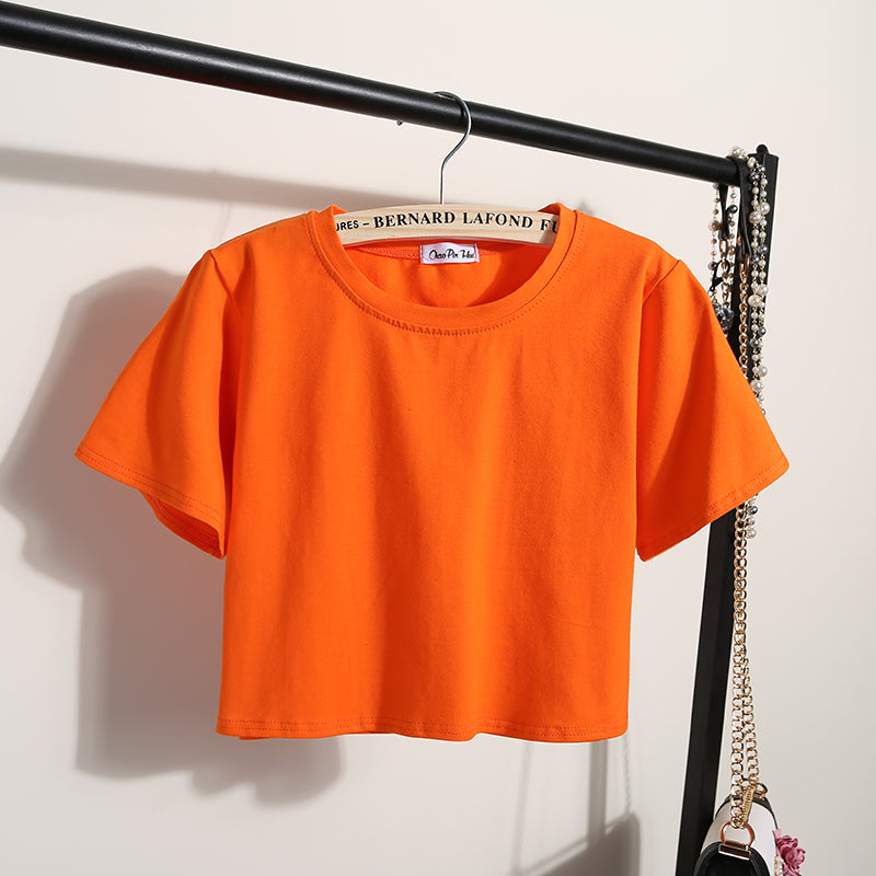 Oem Brand Customized t Shirts Multiple Processes to Choose From Ladies Tshirts Cropped Top Tshirts High Quality American Style