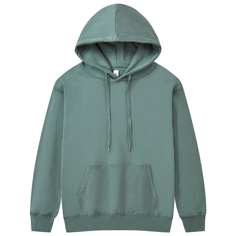Wholesale Pure Cotton Loose Fitting Slightly Dropped Shoulder Hooded Pullover Hoodie Customize Your Own Exclusive Design