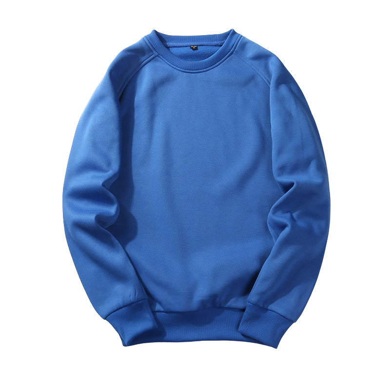 All Polyester Fiber Slanted Shoulder Fleece Pullover with Round Neck and Loose Fit Design Fall and Winter Style Men High Quality
