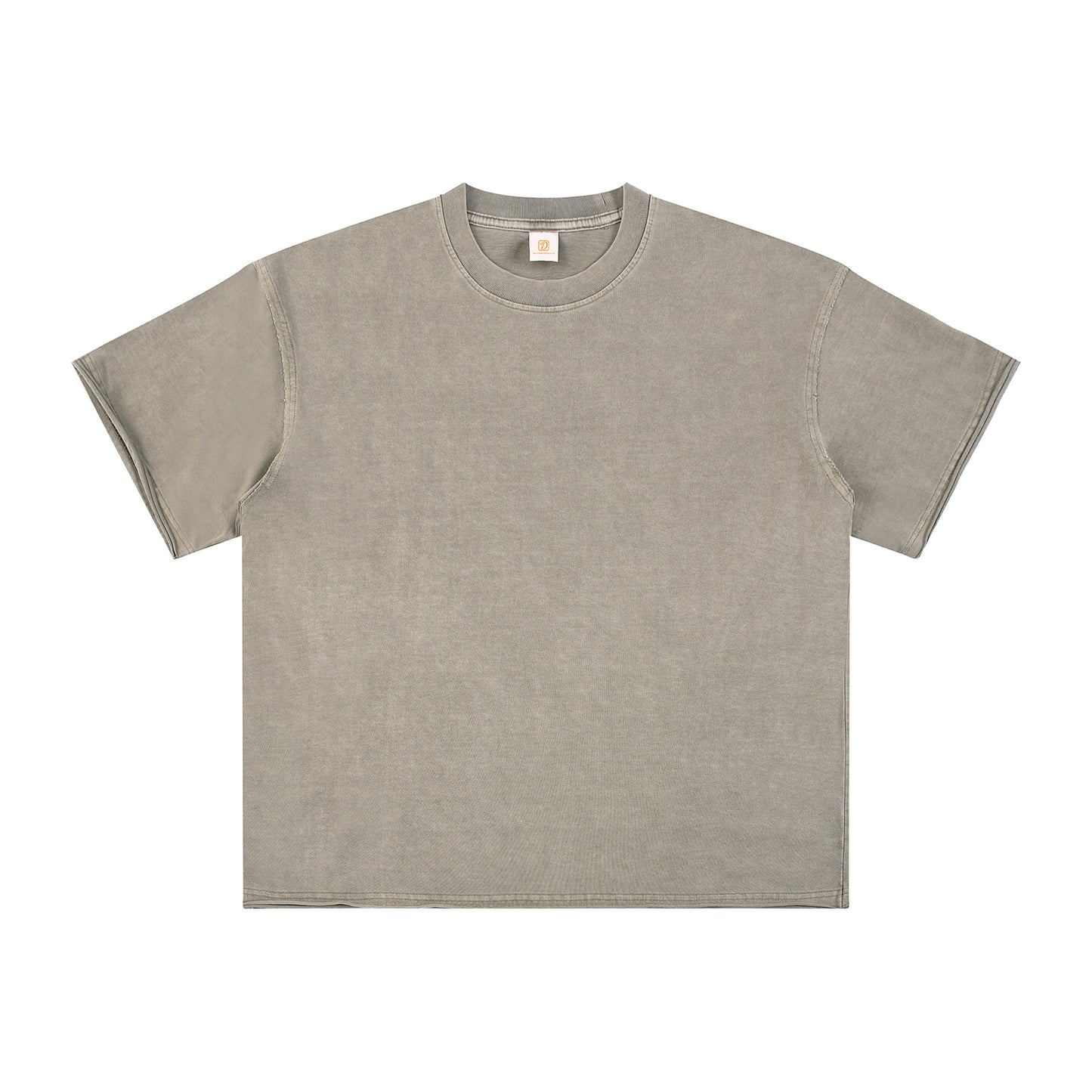 New Design Summer Batik Washed T-Shirt High Quality Men Raw Edge Loose Custom Puff Printing Round Neck Fashion Men's T-shirts