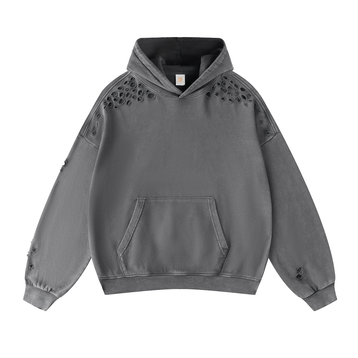 Oem Unisex High Quality 400g Heavyweight Frying Snowflakes Caused a Tear in the Hoodie Men's Hoodies Personalized Design
