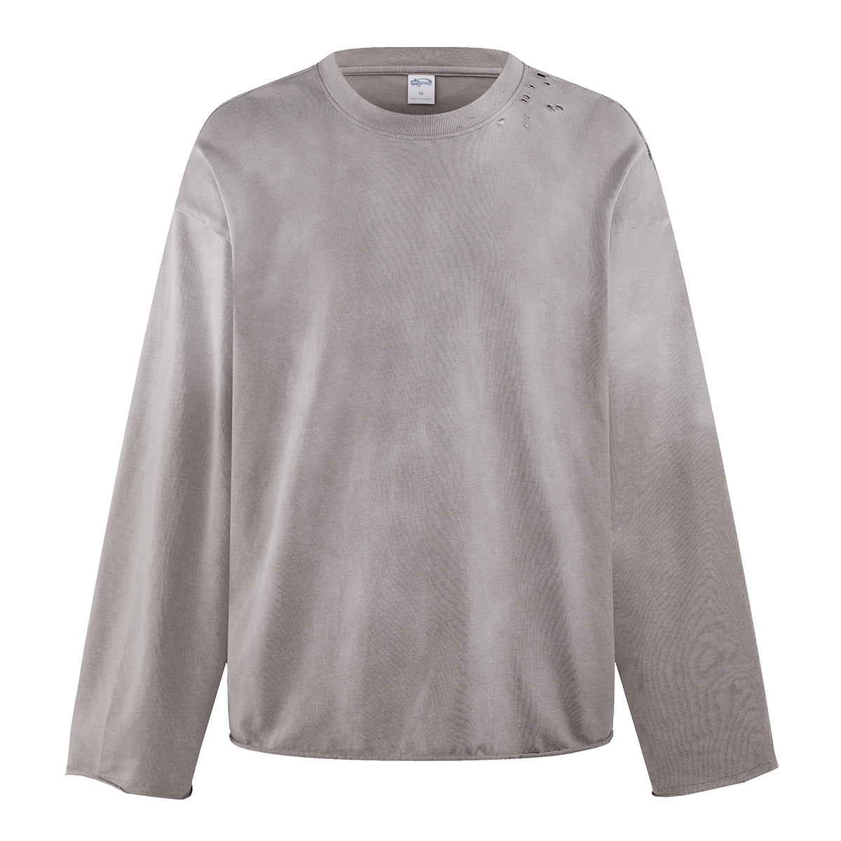 Fashion Rolled Hem Oversized Print Long Sleeve TShirt for Autumn and Winter Loose Fitting Cotton Casual Brand Long Sleeve TShirt