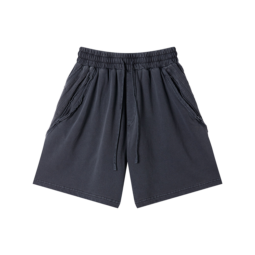 Men High QualityPure Cotton Washed Fabric Technique for Distressed Plaid Retro Shorts Loose Fitting Cotton Casual Brand Shorts
