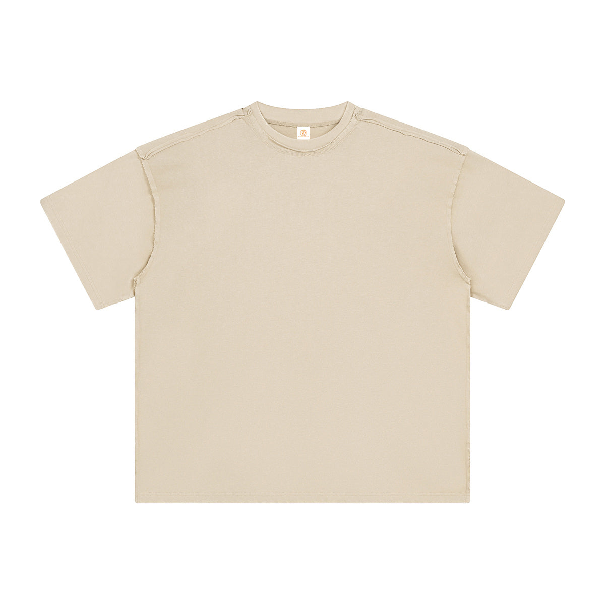 Personalized T-shirt Design Heavy Duty Washing Distressed Hem Loose Shoulder Short Sleeve t Shirt Printing Custom High Quality