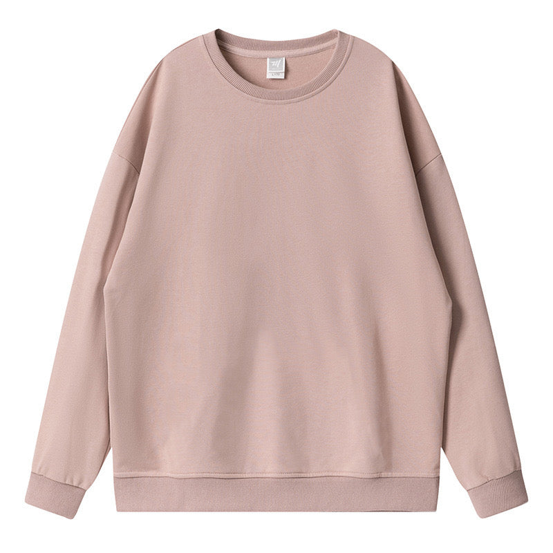 Cotton Terry Crewneck Sweatshirt with Dropped Shoulders Oversized Hoodie High Quality Pullover Hoodie Winter Bulk Wholesale