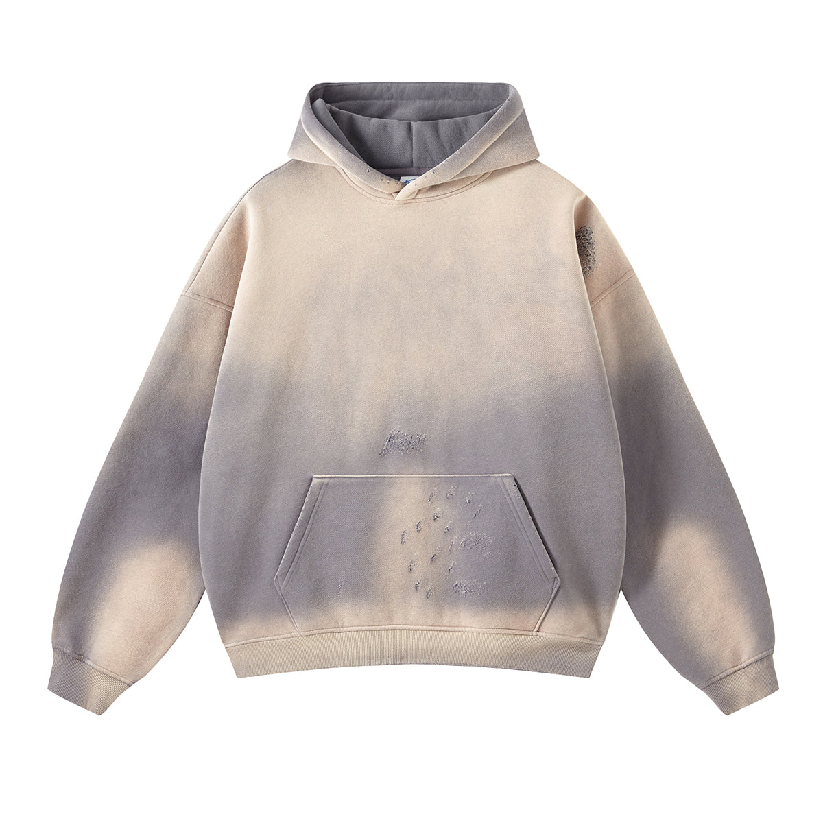 Manufacturers Washand bleach Sweatshirt with Spray Dye and Edge Grinding Process for an Aged Look High Quality Couple Hoodies