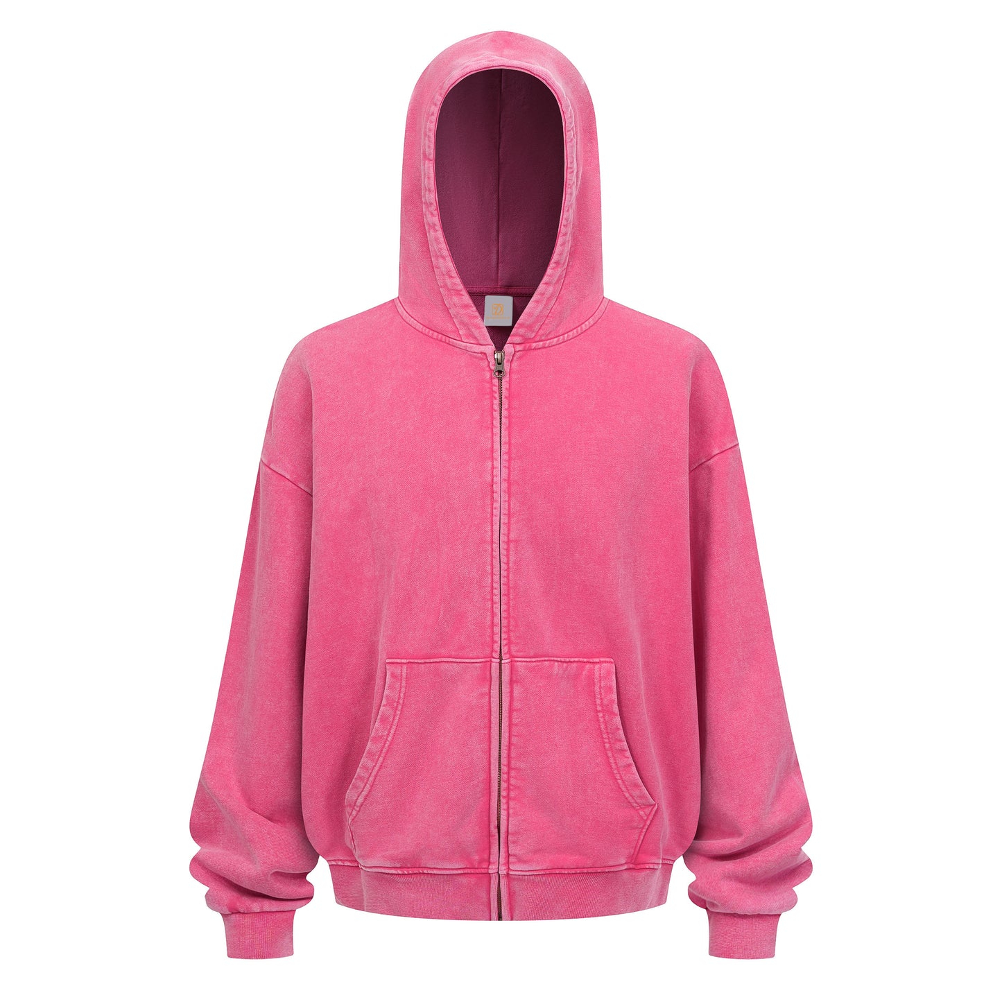 Custom French Terry Acid Wash Full Zip up Heavyweight Vintgae Unisex High Quality Heavy Cotton Sweaters and Hoodies