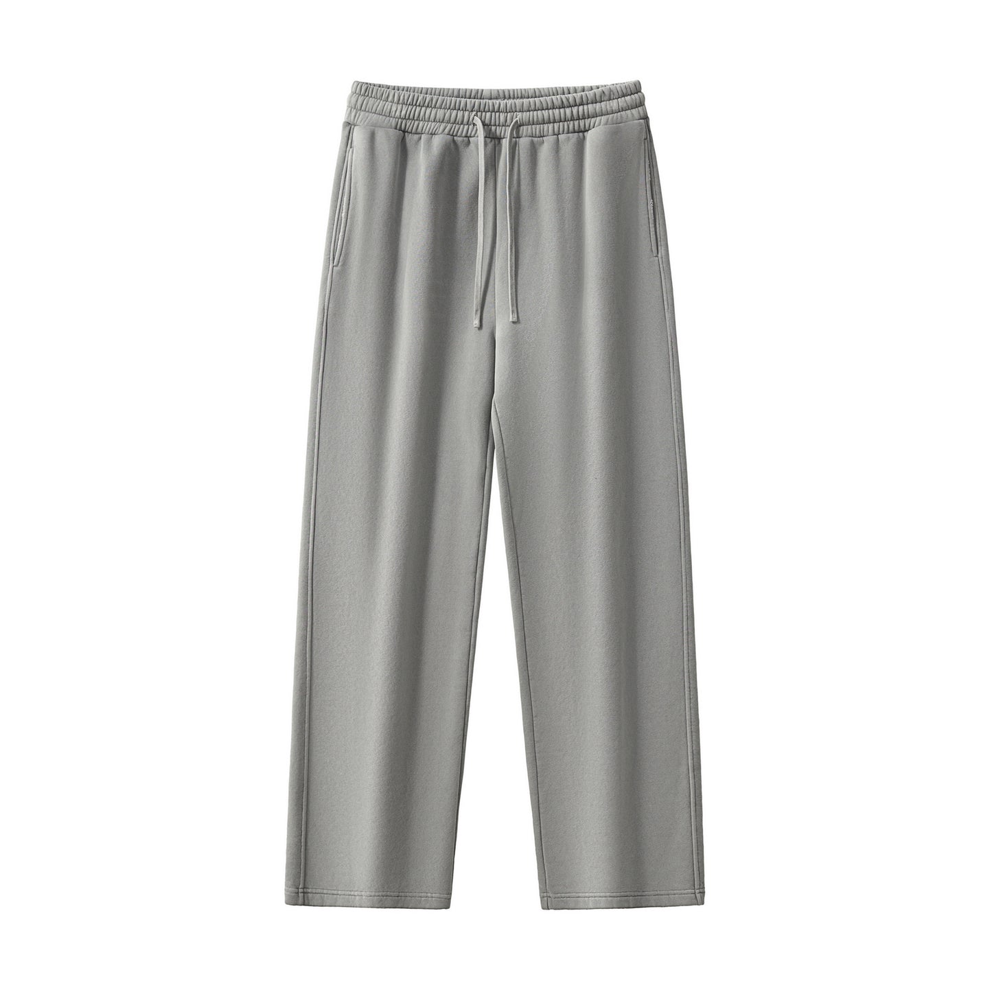 Men's Pants Customized Heavyweight Streetwear New Wash Pure Color Loose Drawstring High Quality Wholesale Sweatpants