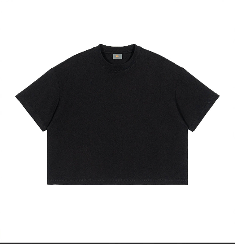 Men's T Shirt Loose Short Sleeved Pure Cotton in Solid Color with Round Neckline and Dropped Shoulders Boxy Style for Men