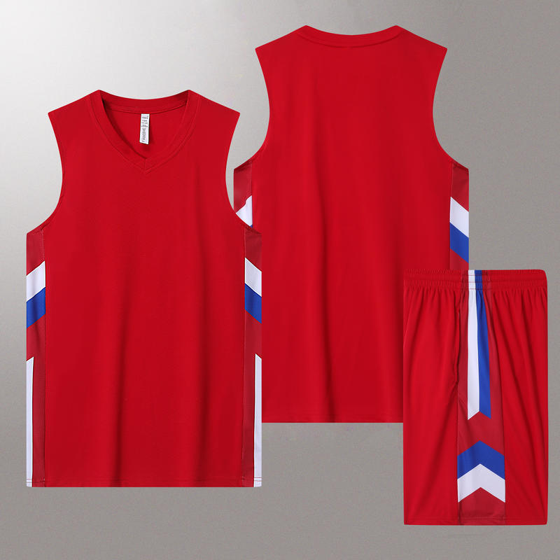 Customize Your Own Exclusive Design 5 Color Family Boy Girl V Neck Basketball Uniform Set with Double Net Fabric on the Surface