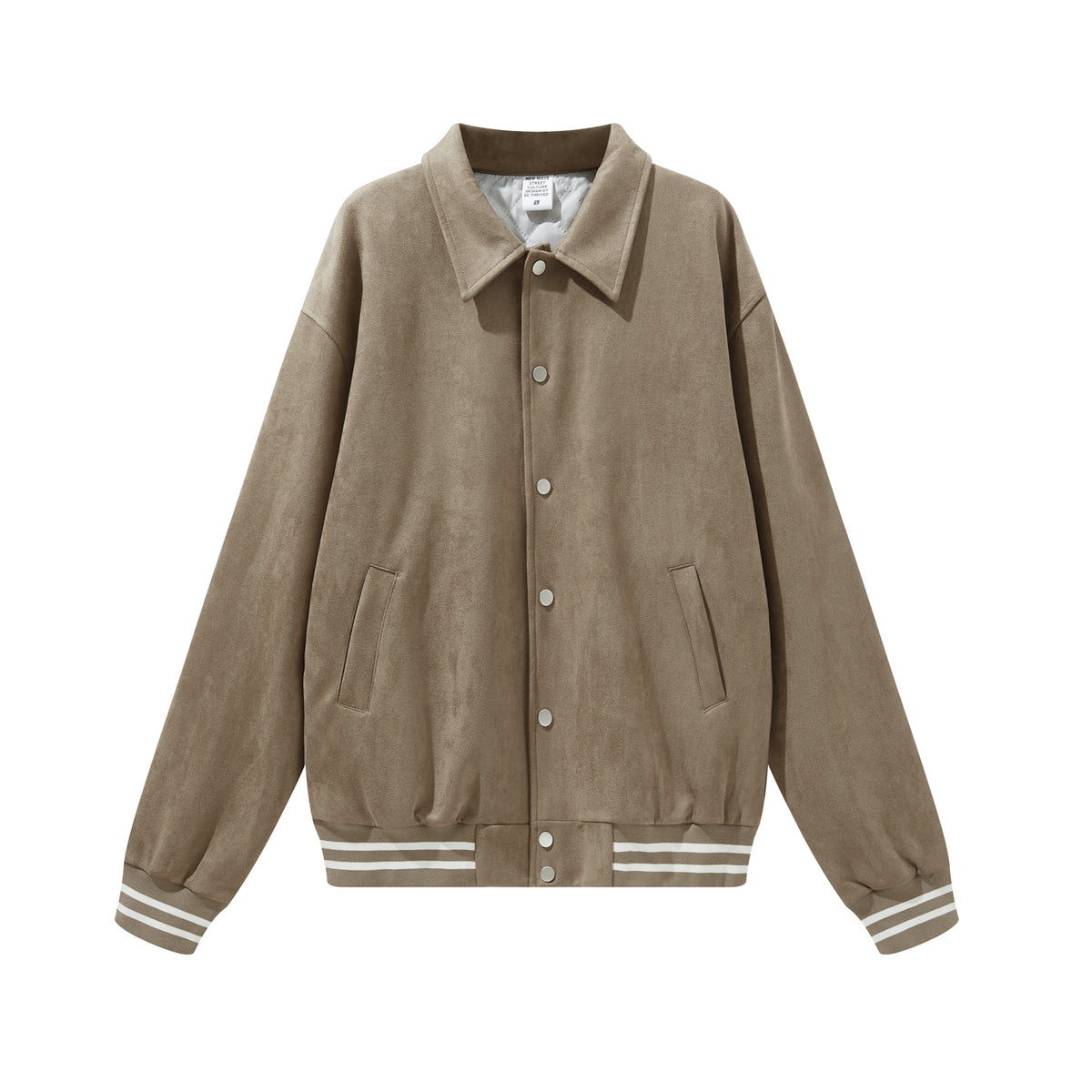 Customized Sweatshirts Collarless Jacket Baseball Shirt Coat Jacket for Men Oversized Casual Style Filled with Padding Inside