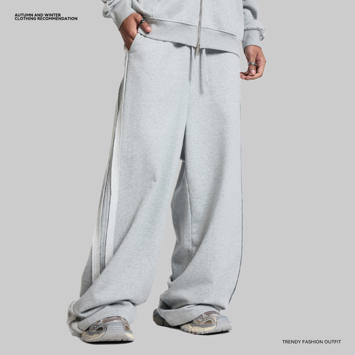 Wholesale Sweatpants From a Trendy Brand Heavy Duty Long Pants with Decorative Elastic Waistband Men Sweatpants High Quality