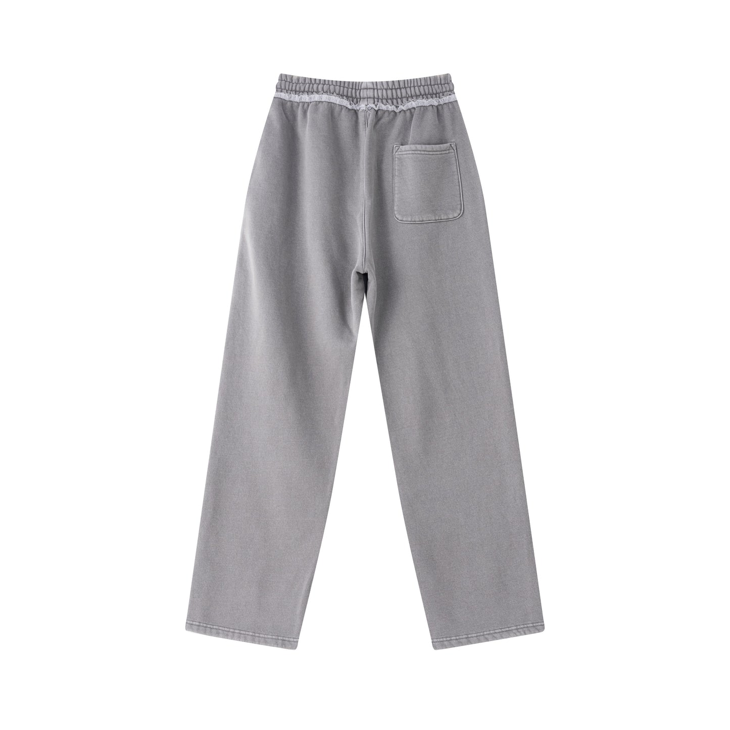 Oem Customized Fashion Basic Sweatpants Vintage Distressed Trendy Brand Heavyweight Water Washed Fleece Straight leg Pants
