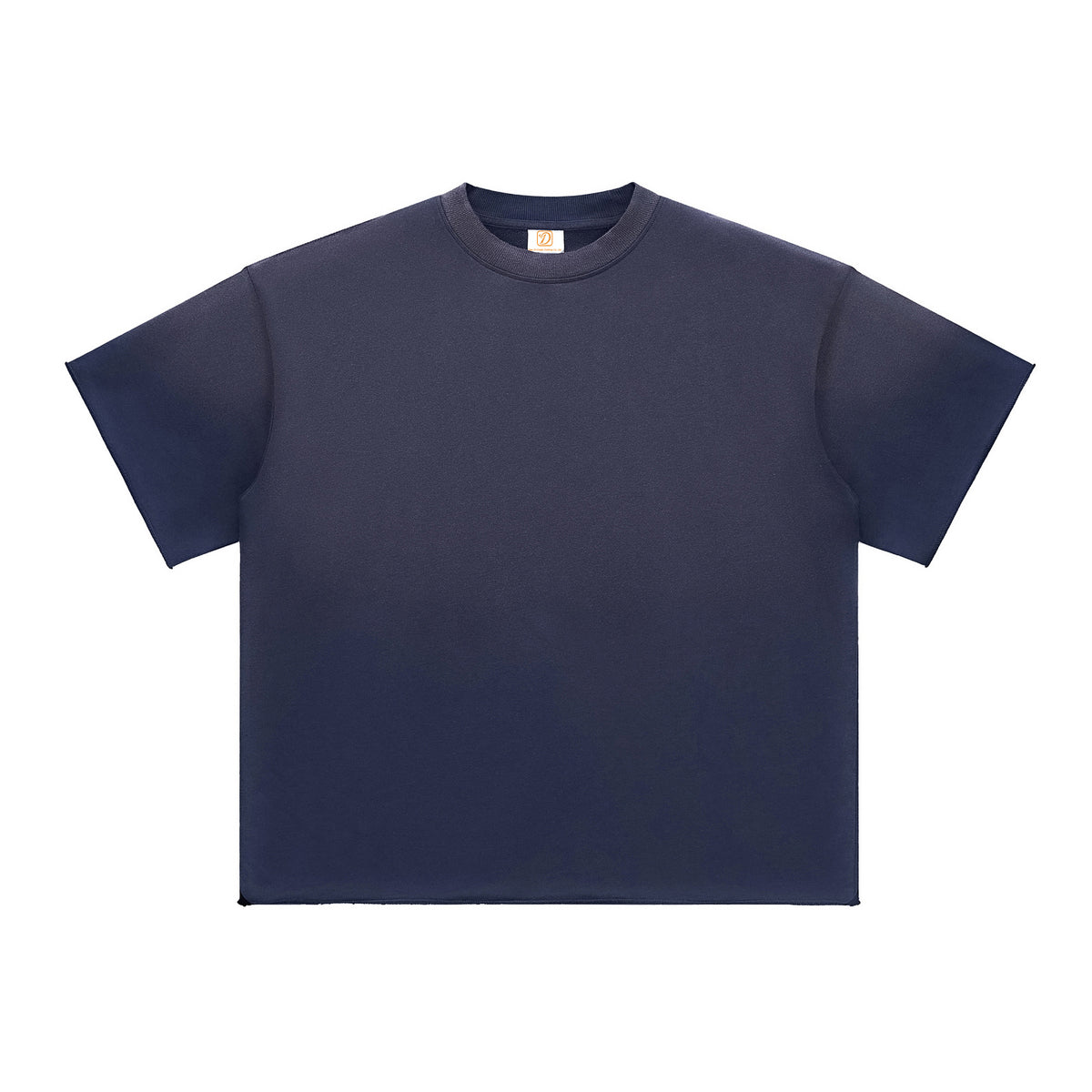 Oem Summer Version Washed Distressed Circle Heavyweight Spray Leopard T Shirt with Gradient Short Sleeves American Style