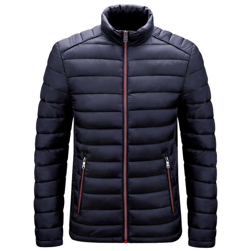 6 Color Men's Lightweight Jacket with Ribbed Trim Casual Long Sleeved Fleece Jacket Men Jacket High Quality Plain Design Winter