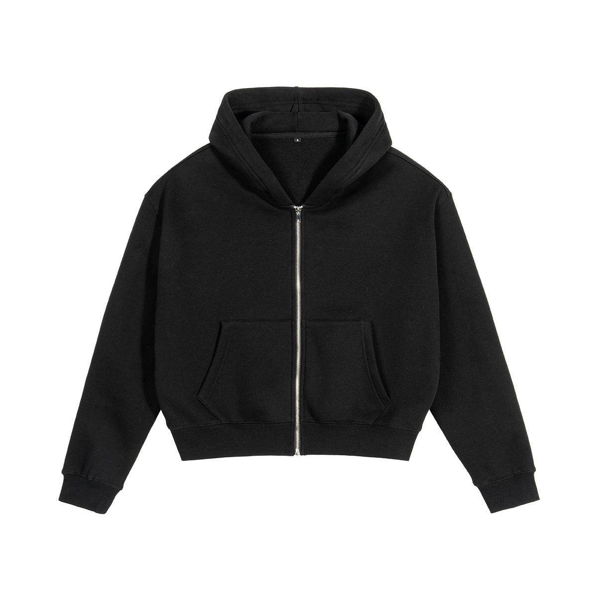 OEM Loose Short Sleeved Zipper Hoodie for Men Trendy Brand Men's Clothing Autumn Style Men's Hooded Pullover with Fleece Lining