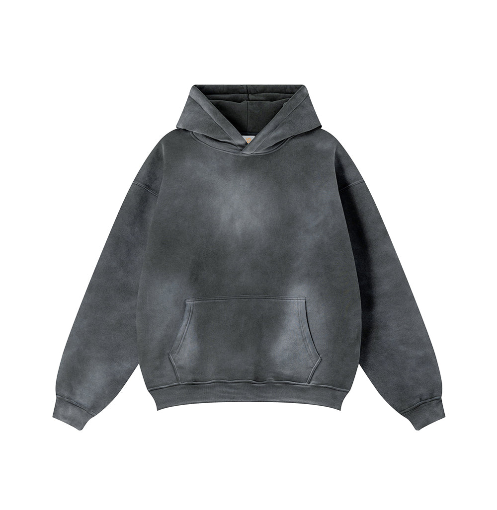 OEM Hoodie Manufacturers Gradient Color Printed Horse Chestnut Loose Hooded Fleece Pullover Vest Hoodie From a Trendy Brand