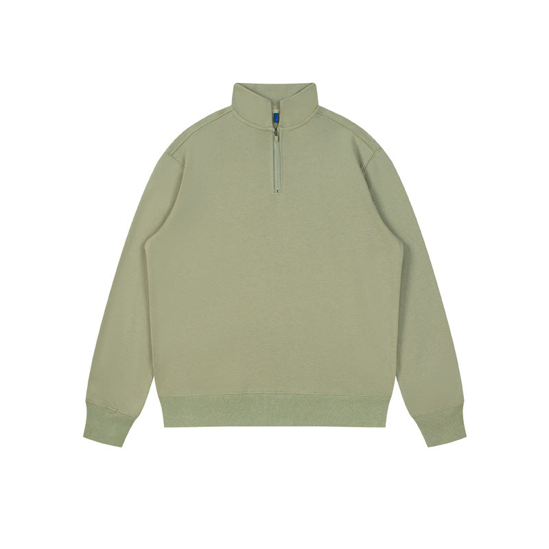 Fashion Half Zip Men's High Neck Pullover Hoodie for Spring and Autumn Hoodies 100 Cotton Blanc Hoodies From a Trendy Brand