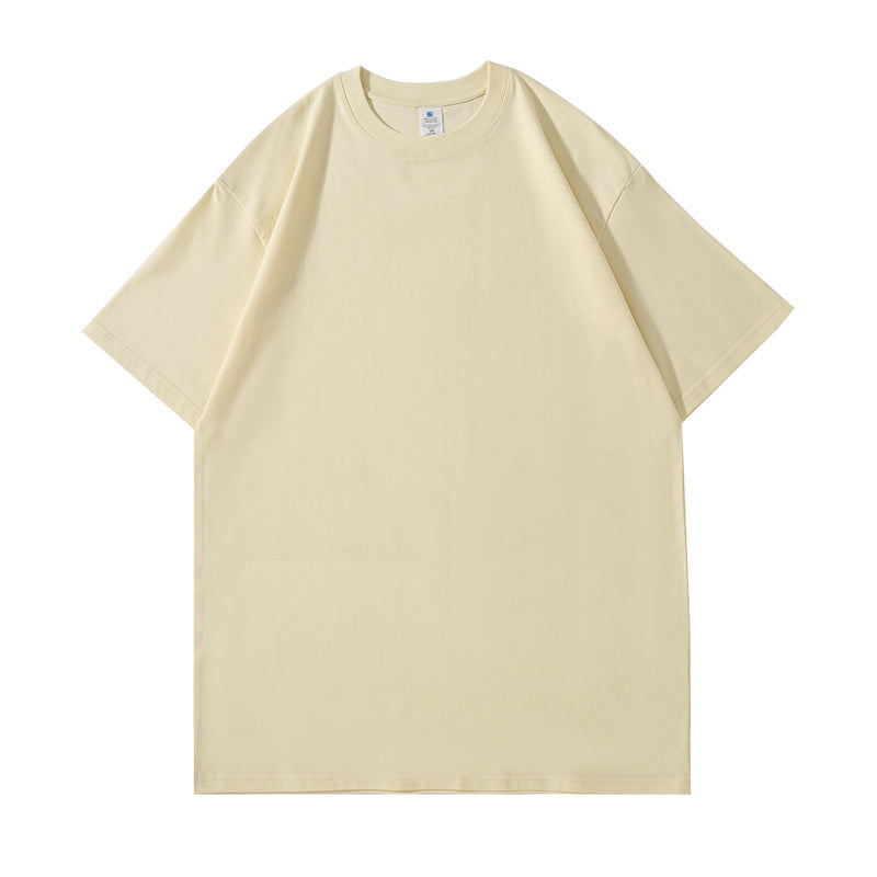 Customized t Shirts 8 Color 230g Pure Cotton Five quarter Sleeve Shoulder less Short sleeved T shirt + Front-sleeve T-shirt