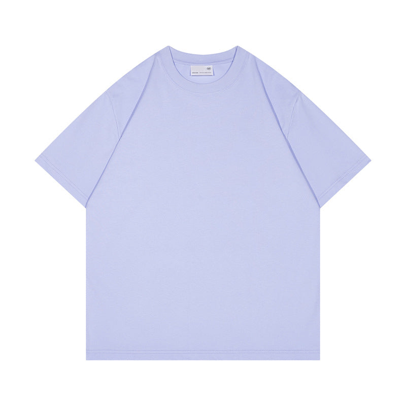 Custom 240G Tshirt 100% Cotton Plus Size Pure Color Oversized Streetwear High Quality Crewneck Fashion Blank t Shirt for Men