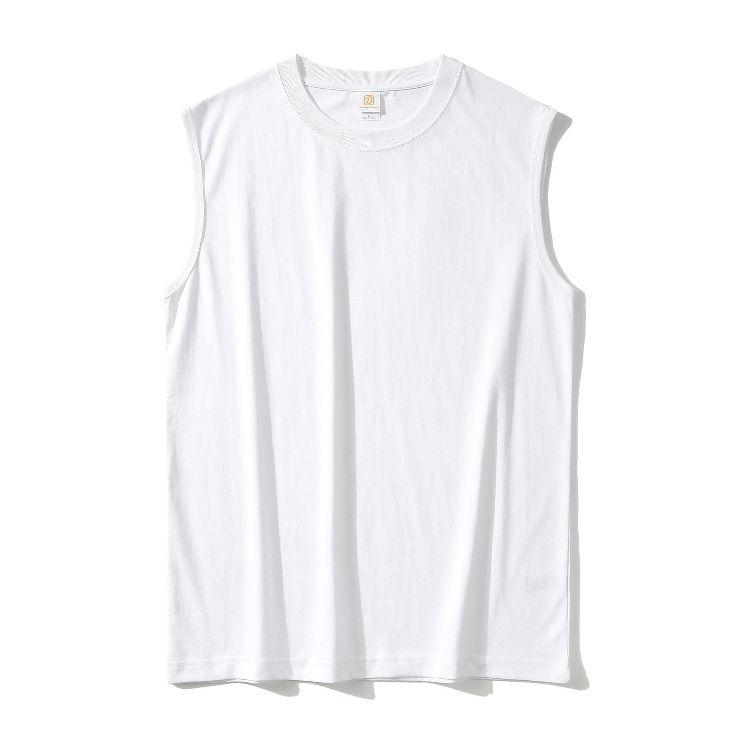 Men's T-shirts Sleeveless Sport Round Neck 100% Cotton Streetwear Summer Gym High Quality Plain 220 Gsm Custom t Shirts Printing