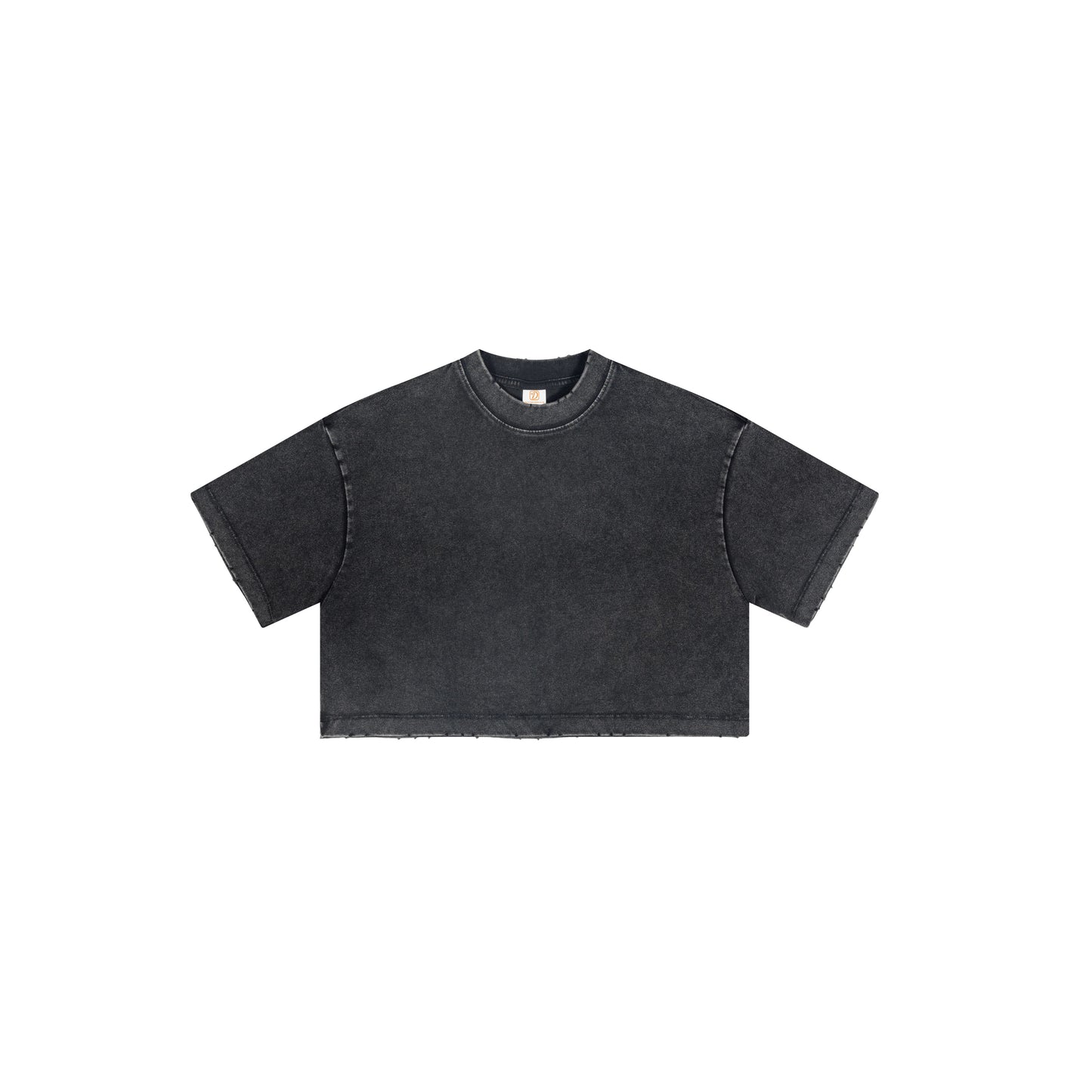 Customized t Shirts Fashionable Short Style Round Neck Sport High Quality Crop Top Acid Wash Blank Puff Printing Tshirts