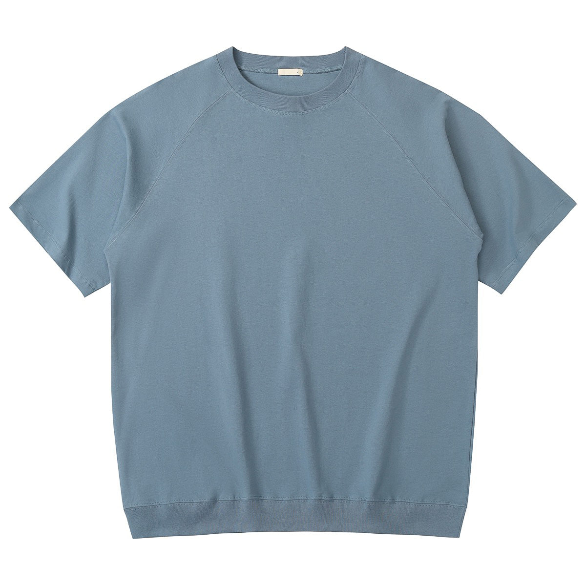 American Style 8 Color Shoulder Sleeved Short Sleeved T-shirt with 5 cm Sleeve Width and Ribbed Bottom Hem T-shirt High Quality