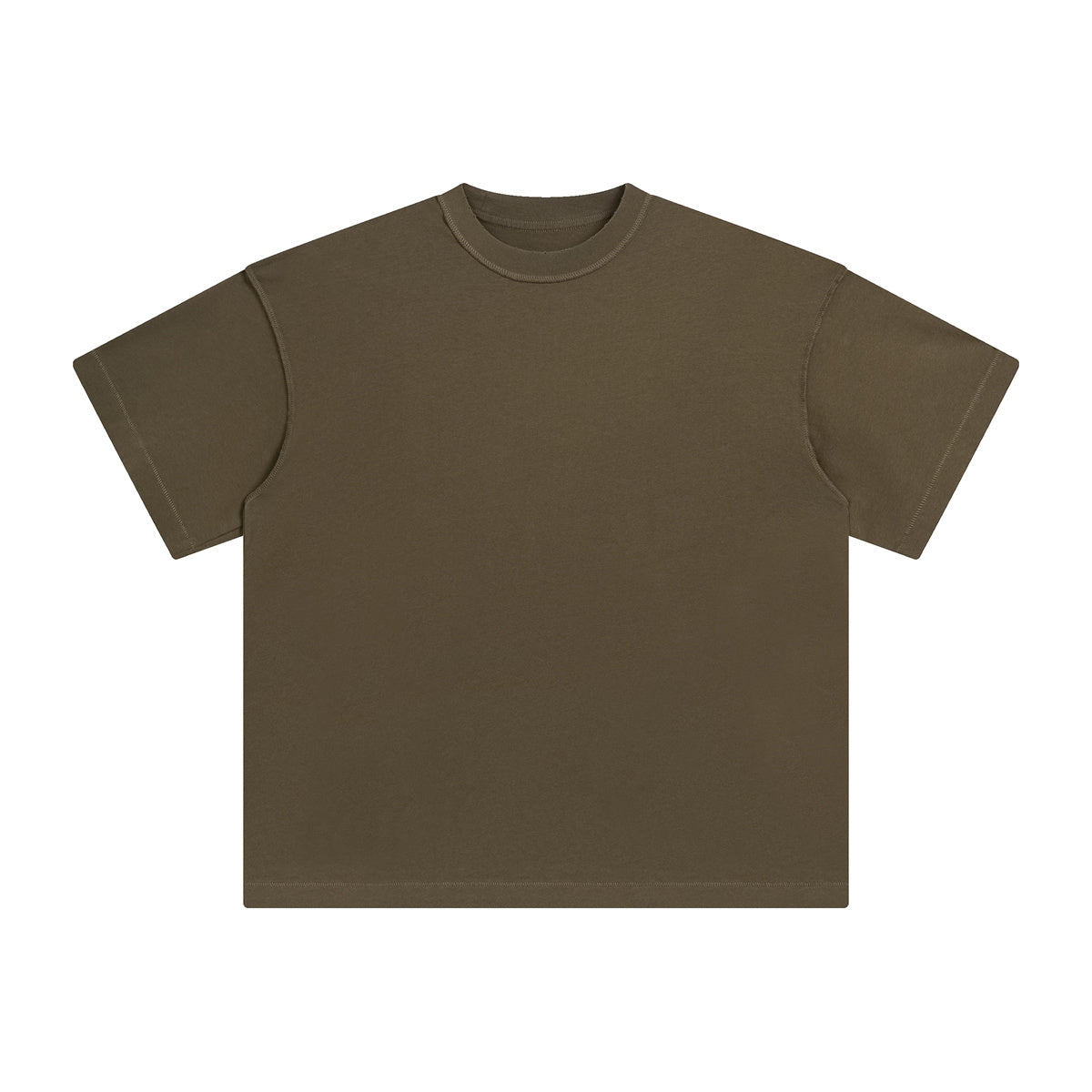 Customized t Shirts Heavy Duty Edge Trimmed Collar Water Washed Loose Fitting Dropped Shoulder Short Sleeves Simples Style