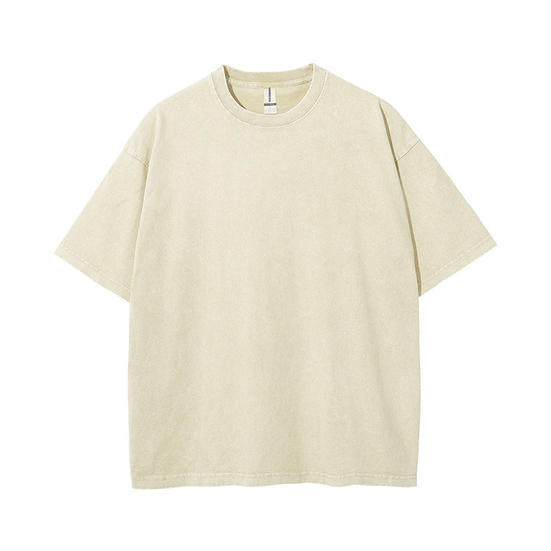 100% cotton Various Patterns Can Be Customized 12color Frosted Water Washed Wax Resist Dying Distressed Short Sleeved Shirts