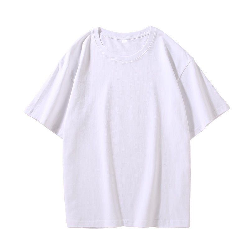 Manufacturers Customized Plain Tshirts for Printing 10 Color 210g Pure Cotton Drop Shoulder Short Sleeved T-shirt High Quality
