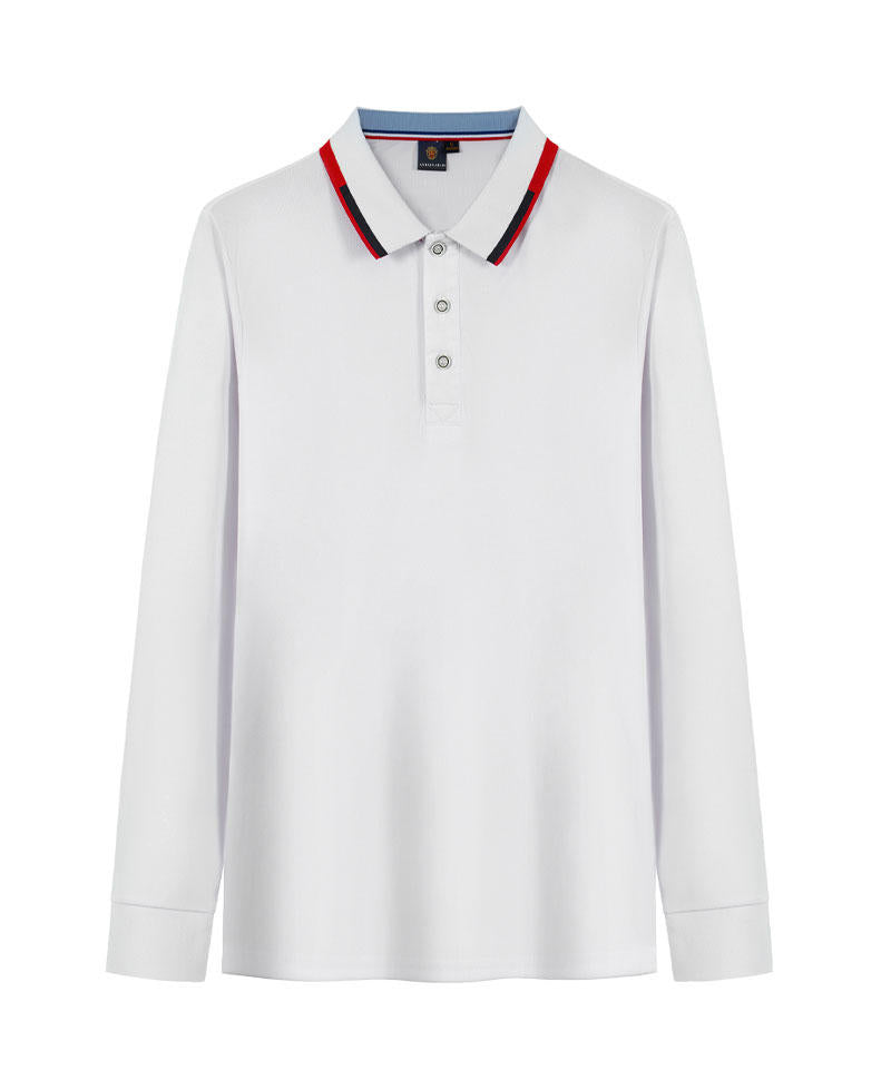 Can in Large Quantities Wholesale Customize Your Own Exclusive Design 6 Color Multi Color Long Sleeved Polo Shirt Spring Version