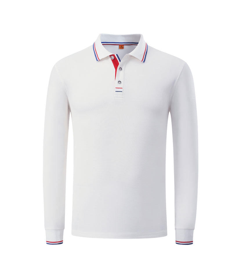 Spring and Autumn Collection 6 Color 38 Yarn Multi Color Long Sleeved Polo Shirt High Quality Simples Style Polo Shirt Design