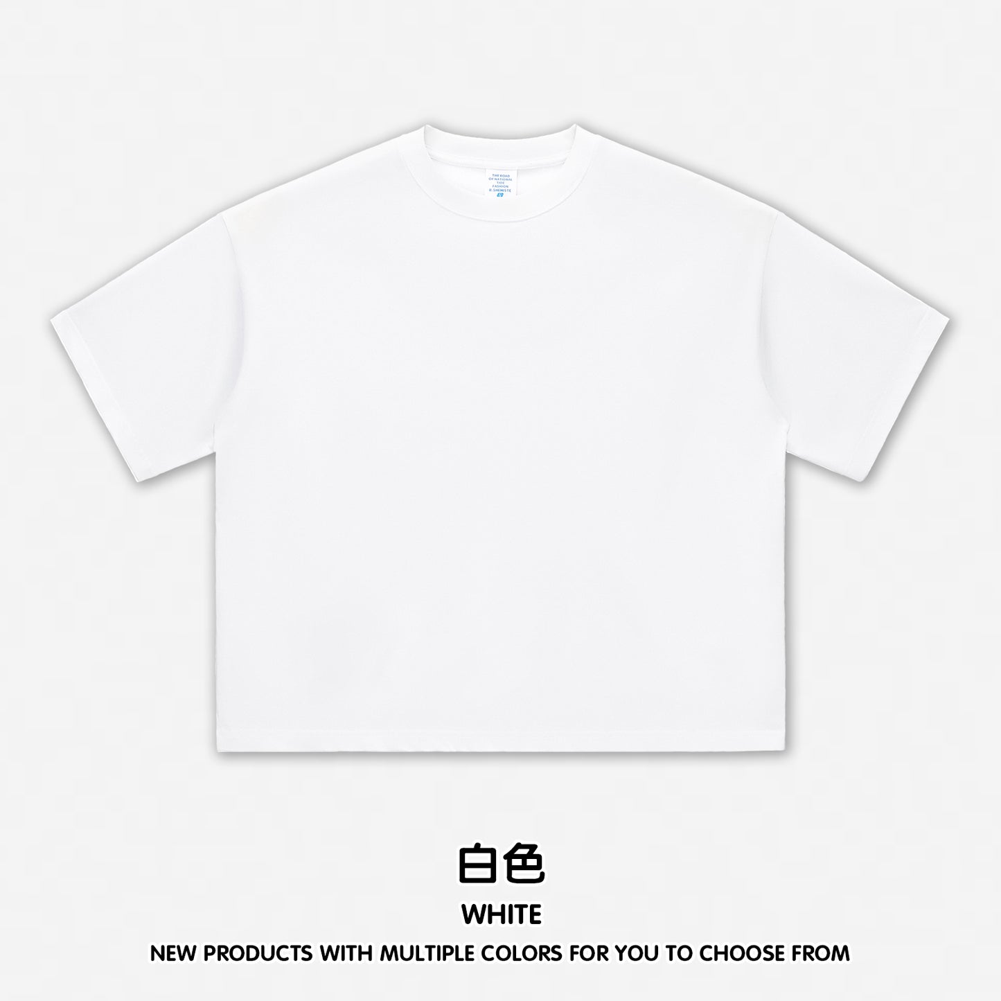 100% Cotton Boxy Loose T-short Unisex Custom logo Streetwear Drop Shoulder Unisex High Quality Round Neck Tshirt for Men Women