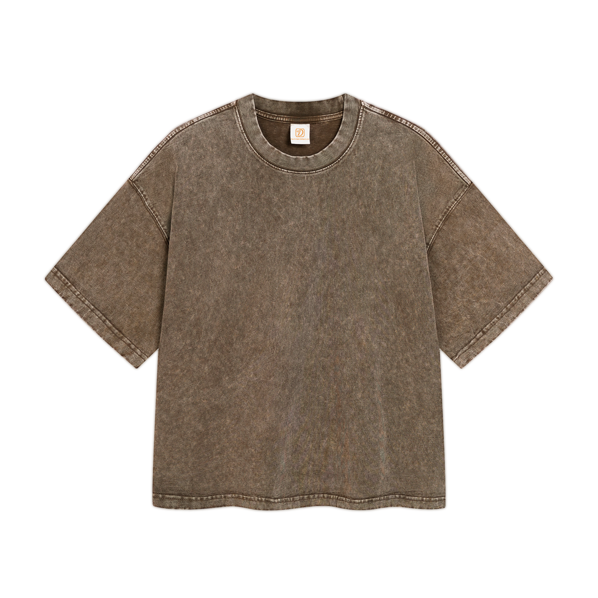 Tshirts Wholesale European and American Boxy Style Loose Short Sleeve Short Sleeved Shirt with Snowflake Print Washed Fabric