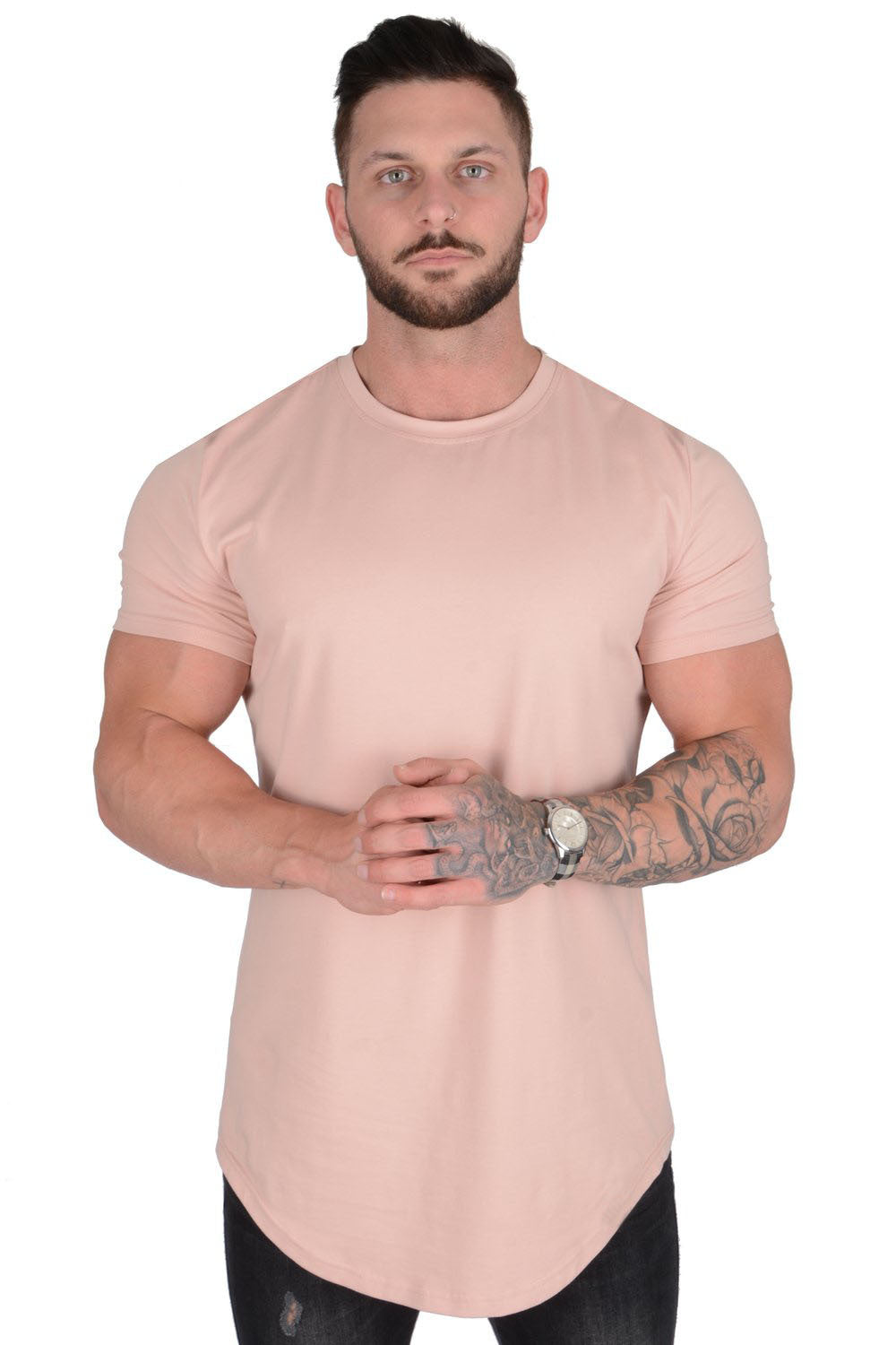 Wholesale Men t Shirt High Quality 11 Color Curved Hemmed Short-sleeved Shirt Printing Custom Personalized t Shirt Design
