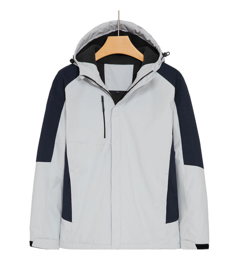 American Style High Quality Five Color Integrated Thickened Fleece Waterproof Breathable All Weather Plain Oversized Jacket