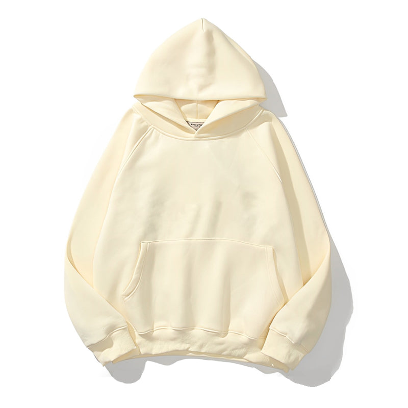 Customized American Style Loose Fit Trendy Hoodie with No Drawstring Long Sleeved with a Hood Oversize High Quality Hoodie