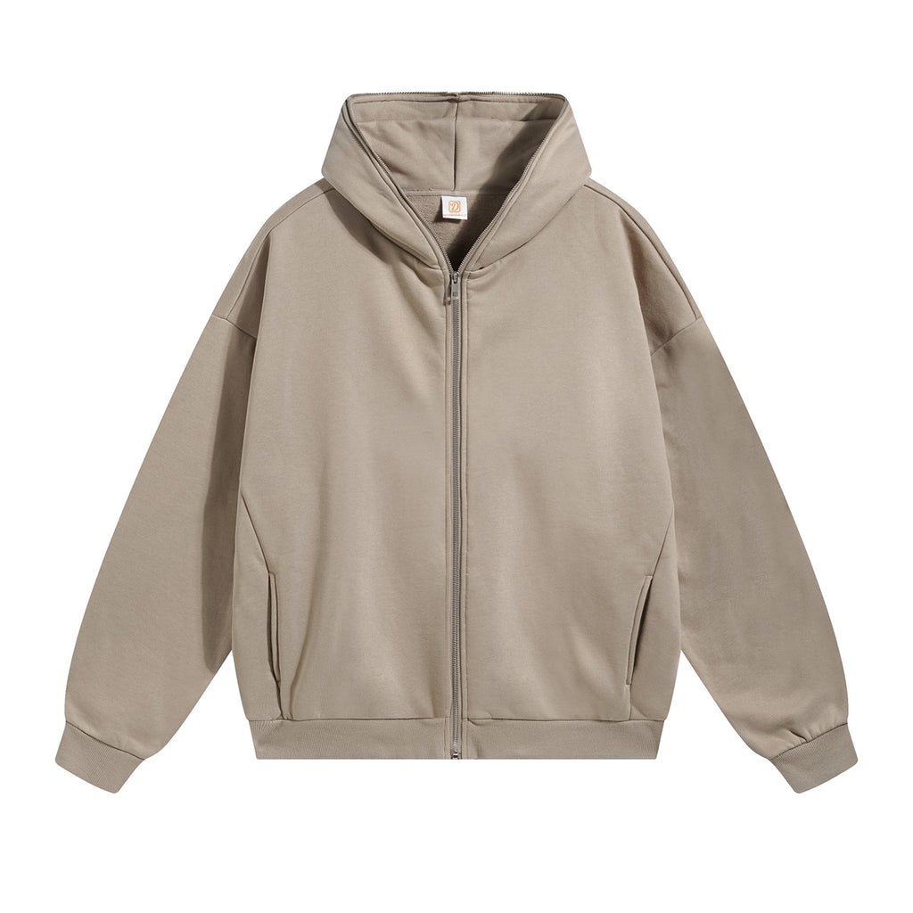 New Design Hoodies Sublimation Blank High Quality Drop Shoulder Custom Zip up Hoodie Wholesale Puff Printing Men's Hoodies