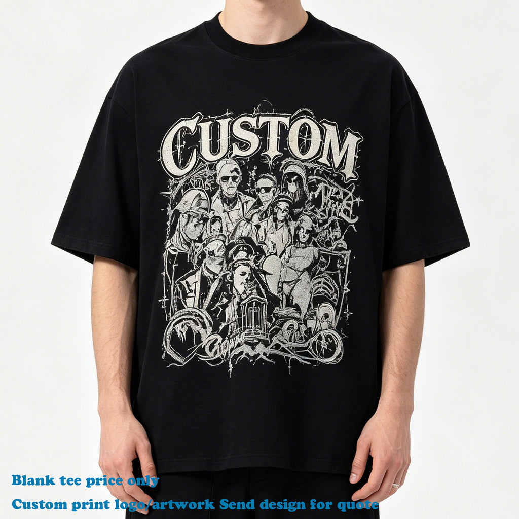 High Quality 100% Cotton T-shirt Custom Fashion Men Plain Heavyweight Drop Shoulder Short Sleeve Summer  t Shirt for Men