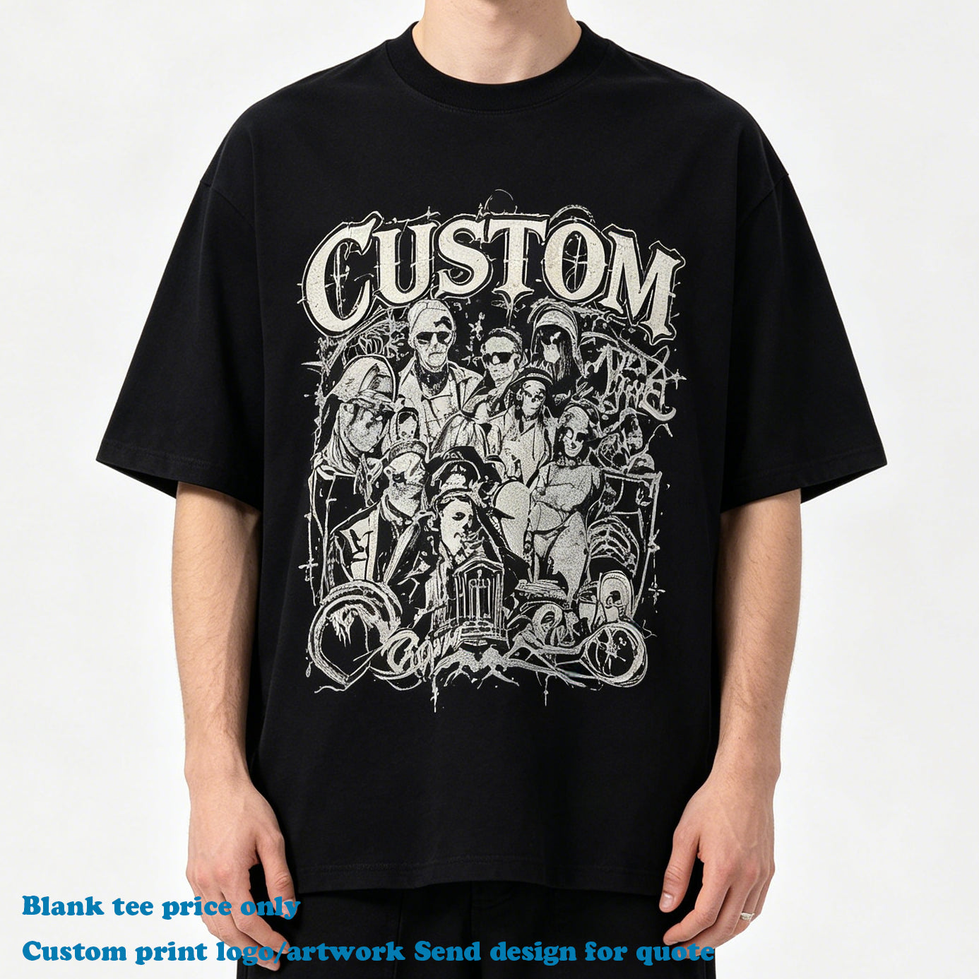 High Quality 100% Cotton T-shirt Custom Fashion Men Plain Heavyweight Drop Shoulder Short Sleeve Summer  t Shirt for Men
