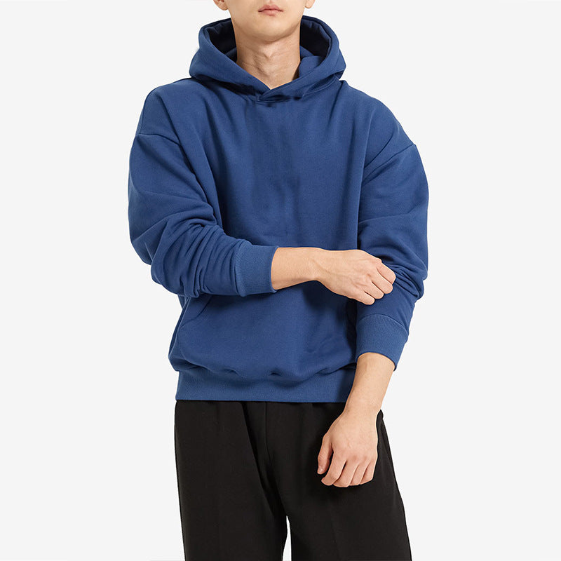 Loose Drop Shoulder Hoodie Custom logo Wireless High Quality Distressed Embroidery Fashion Design Mens Hoodies and Sweatshirts