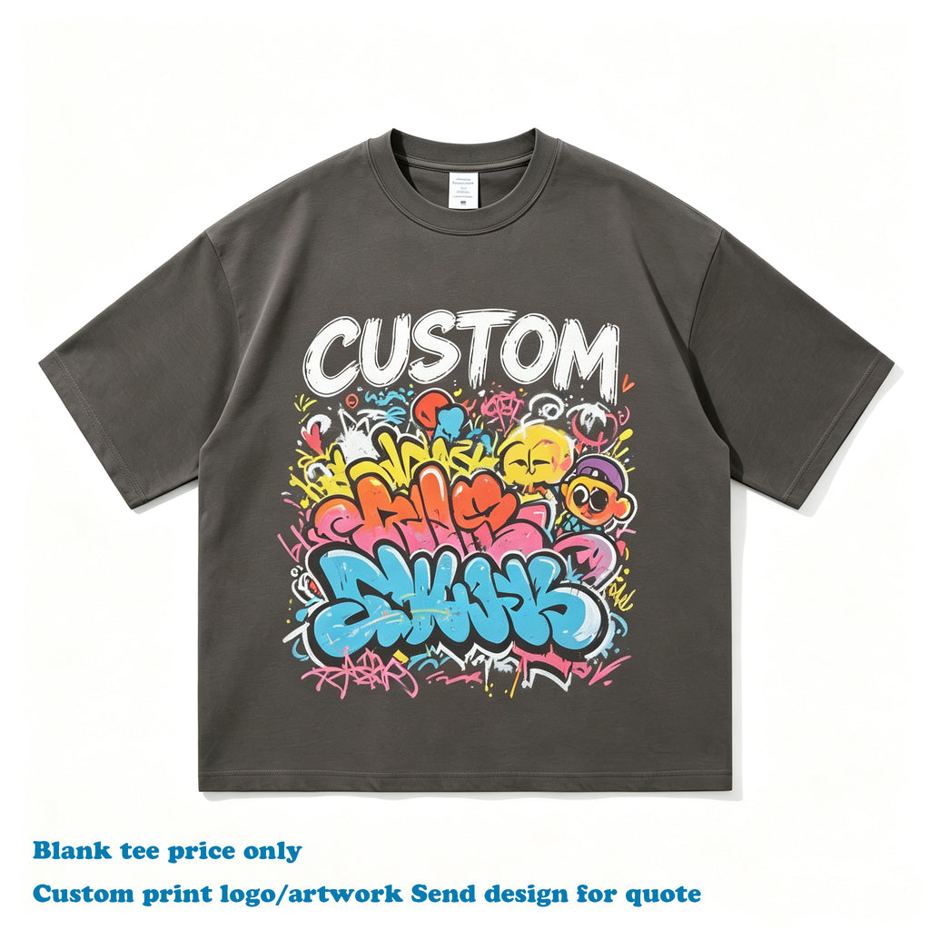 High Quality Men's T-shirt Boxy Summer New Style Loose Custom Embroidery logo High Quality 100% Cotton Streetwear T-shirt