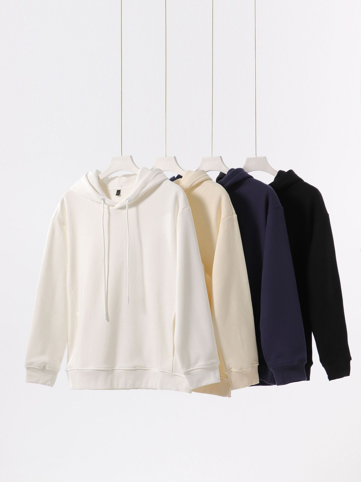 600Grams Casual Blank Elastic Side Pocket Wholesale Unisex Solid Pullover Oversized Winter Hoodies