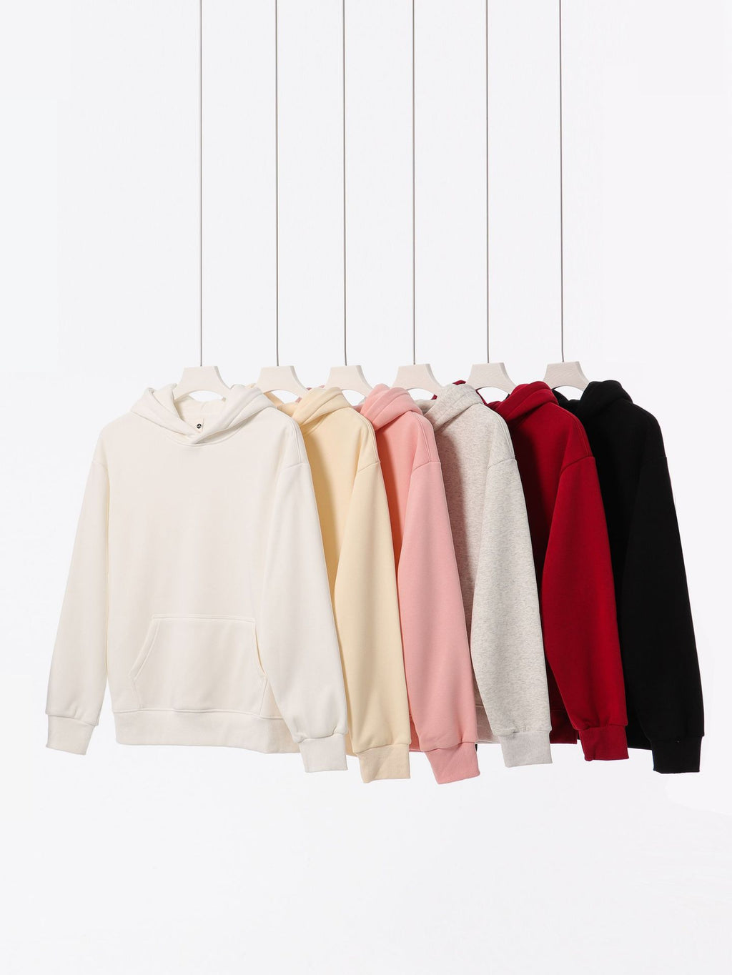 Heavyweight Hoodie Custom Distressed Embroidery Pure Color Streetwear Blank Pullover Unisex High Quality Hoodie Manufacturers