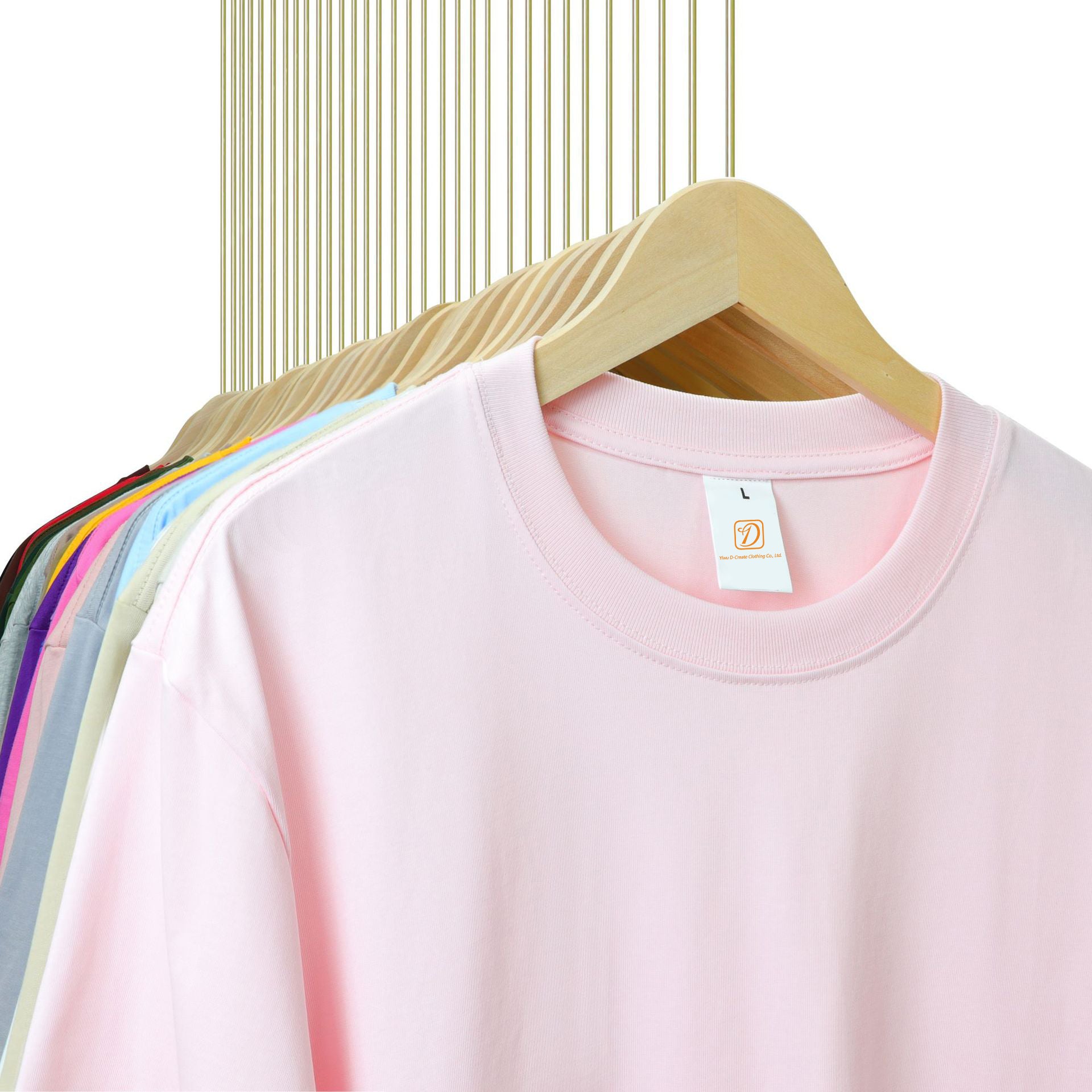 270 Grams Heavyweight Streetwear Loose Multicolored Drop Shoulder 100% Cotton Custom Screen Print High Quality Pure Color TShirt