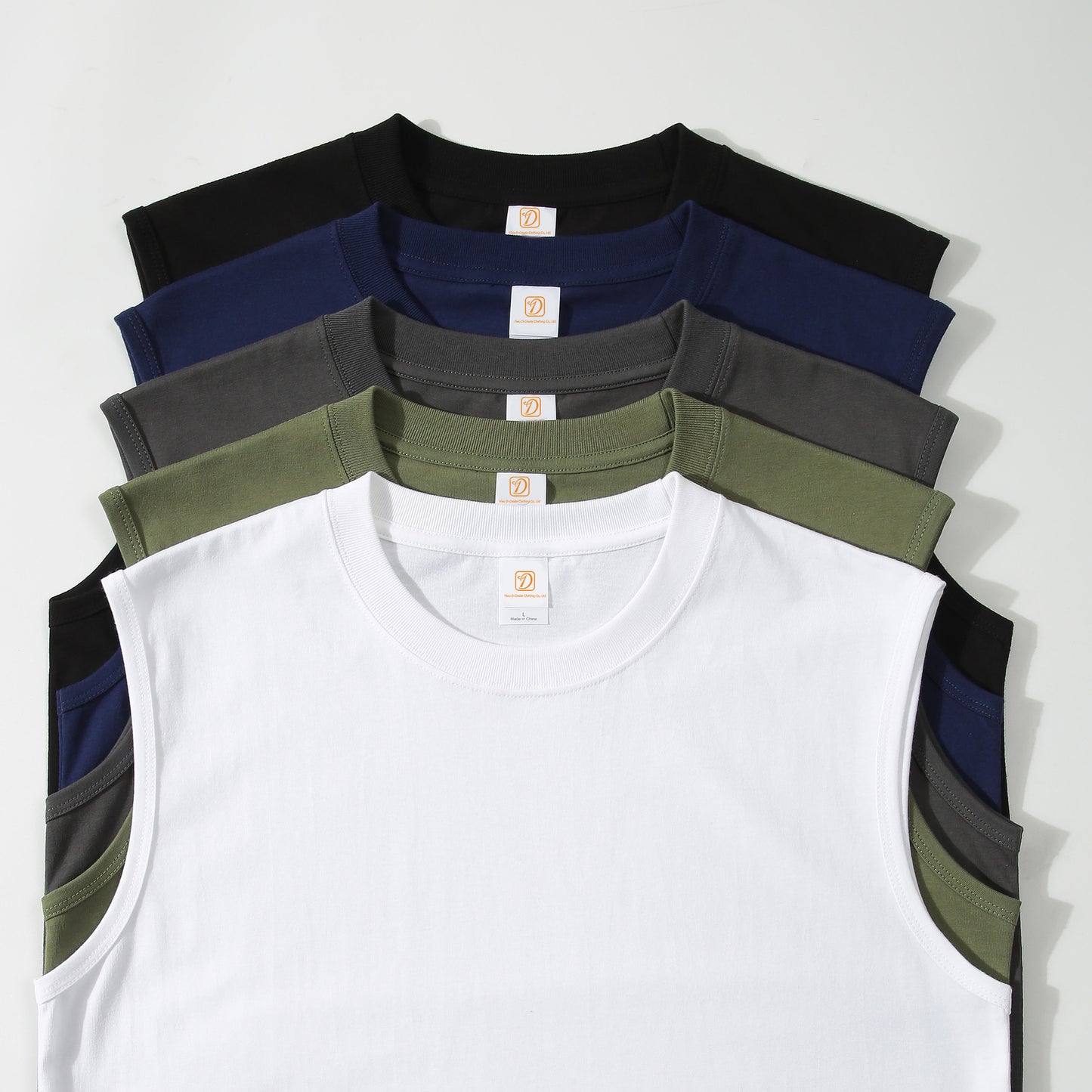 Streetwear Round Neck 100% Cotton Sleeveless Oversized High Quality Blank Streetwear Custom Distressed Embroidery Print Tshirt