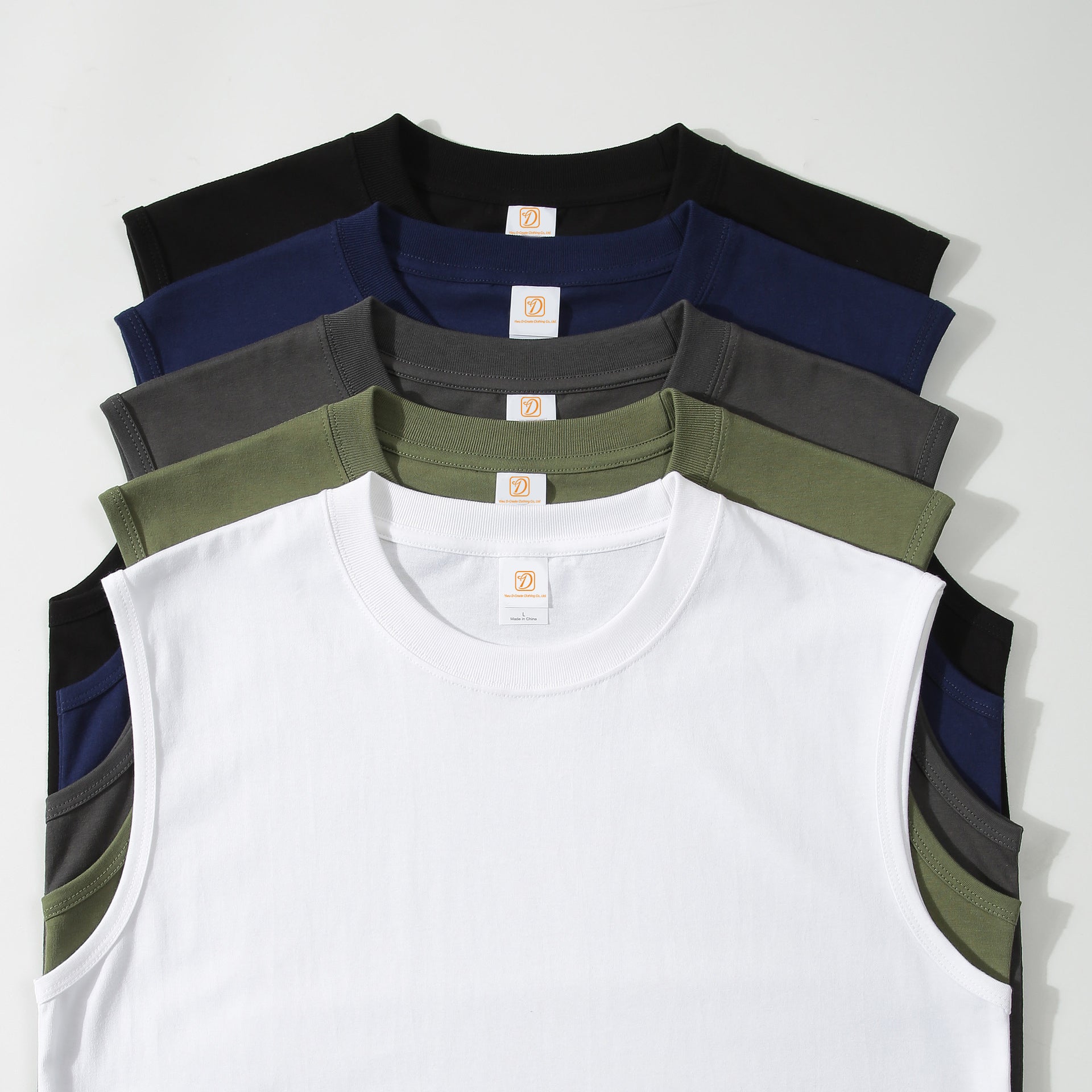 Streetwear Round Neck 100% Cotton Sleeveless Oversized High Quality Blank Streetwear Custom Distressed Embroidery Print Tshirt